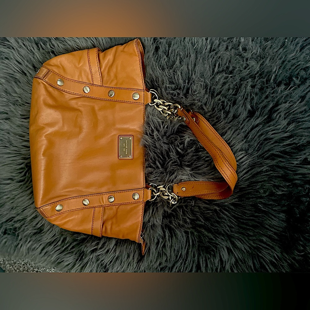 MICHEAL KORS Tan leather tote bag